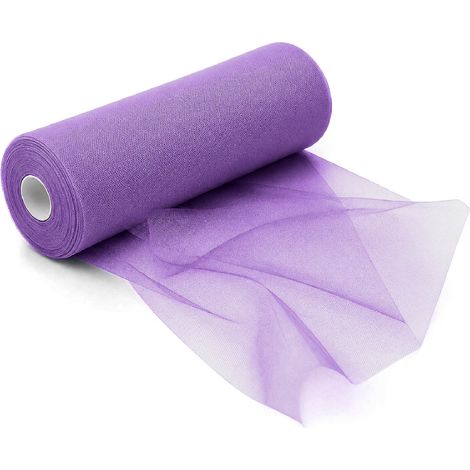 Rotolo Tulle Limoges 30 Metri x 1,5 Metri per Decorazioni Matrimonio, Feste, Fiocchi, Allestimenti e Bomboniere Lilla (1/4)