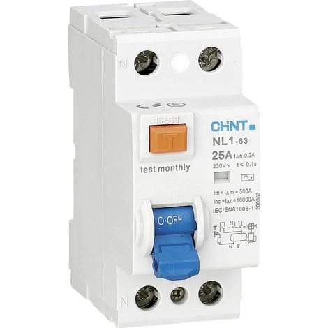 Chint 200584 Interruttore differenziale di sicurezza 2 poli 25 A