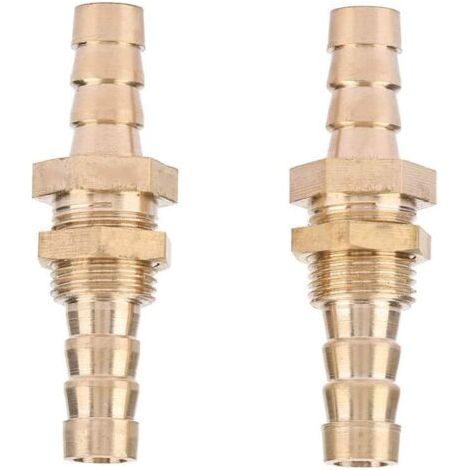 8-mm-Schlauchanschluss aus Messing, 2 Stück, Adapter für Gas- und Anschlussschläuche
