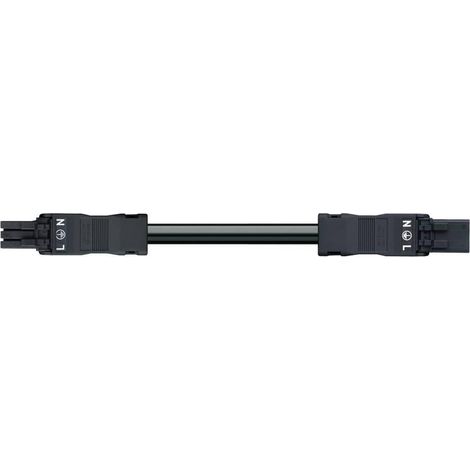 Wago Cable de Conexión Negro Adaptador de Corriente