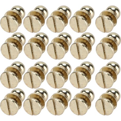 Accessoires de quincaillerie pour sacs, imitation or, clous de tétine en forme de tête de moine, vis, rivets et ornements, 20 ensembles/sachet, 10 x 8 mm (1/5)