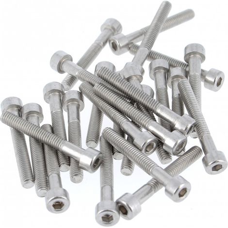Sachet de 25 TCHC M6X25 Inox A2 Filetage Total DIN 912