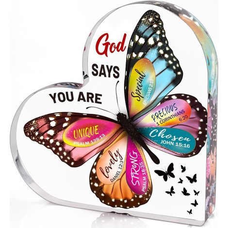 Cadeaux chrétiens pour l'anniversaire d'une femme, cadeaux inspirants sur le thème des papillons pour les amies, cadeaux religieux et spirituels pour sa mère, sa fille, sa collègue, sa sœur, panneaux (1/5)