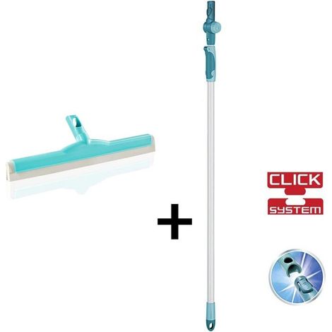 Leifheit 41522 Teleskopstiel mit Gelenk und 56423 Wasserschieber Aufsatz