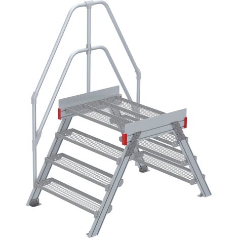 Euroline 512 Überstieg 60° 1000mm Stufenbreite 2x4 Stufen Stahl Gitterrost