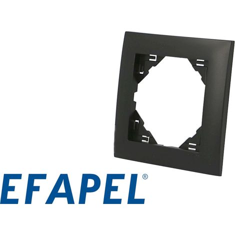 Plaque de finition noir mat simple – Compatible Logus 90 – Montage encastré/saille – Installation électrique domestique et tertiaire – Efapel