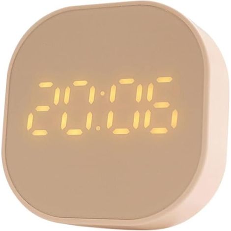 MINKUROW Reloj De Mesa Reloj Despertador Electrónico Lindo Reloj Despertador Digital Para La Decoración De La Sala De Estar (Color : Pink) (1/5)