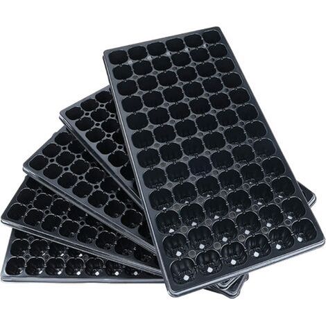 Kit de germination avec 5 plaques de semis (72 alvéoles), comprenant une table de culture et des trous de drainage. (1/5)