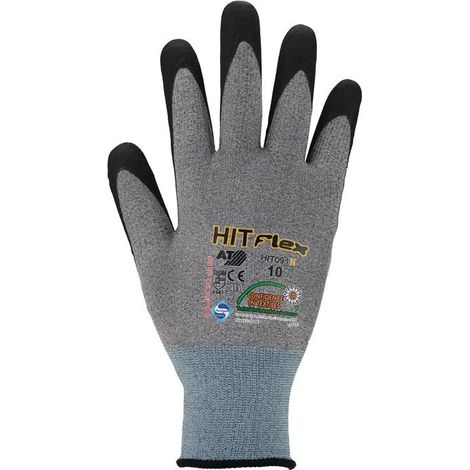Gant HitFlex taille 9 gris/noir EN 388 catégorie EPI II (1/4)