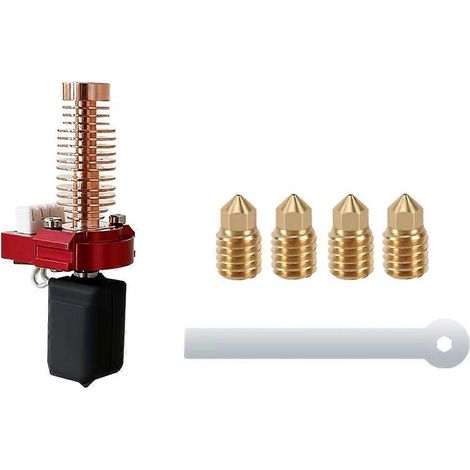 Für Flashforge Adventurer 5m Düse Messing 0,4 Höhere Verschleißfestigkeit Upgrade Ad5m Hotend Aufheizzeit (1/5)