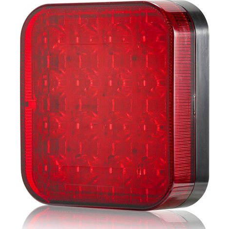 1 pièce Brouillard de Remorque Rouge LED 12/24v Imperméable Feu Antibrouillard pour Voiture Caravane RV (1/5)