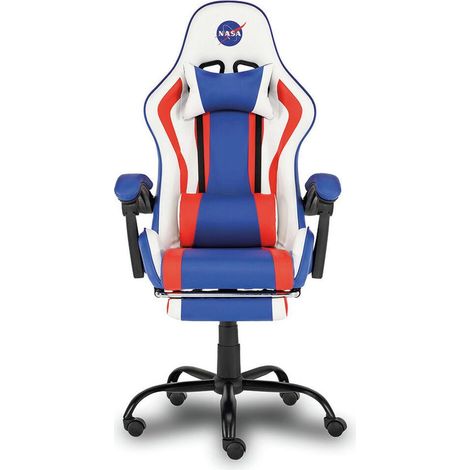 Nasa DI013 Silla de juego negra ergonómica y cómoda