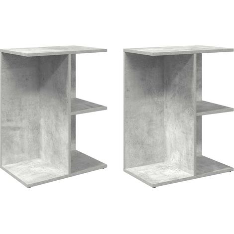 Maison Exclusive - Comodini 2 pz Grigio Cemento 46,5x29x61 cm in Legno Multistrato