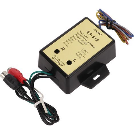 Adaptateur ligne 2 voies haute/basse impédance pour sortie haut-parleur – Convertisseur niveau audio professionnel, 100 % compatible France (1/5)