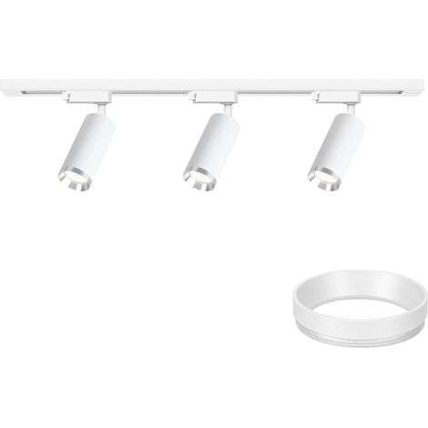 Kit rail 1 phase en saillie blanc 1 m 3 spots GU10 10 W Mica Milagro (1/5)