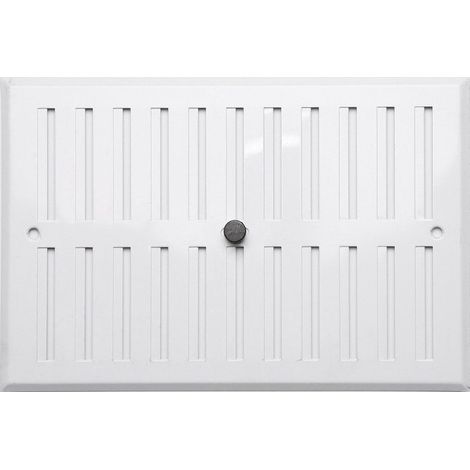 Grille aération VMC aluminium laqué 25x17 cm – Pose à visser – Passage d'air 123 cm² – Pour intérieur et extérieur – Fepre (1/2)