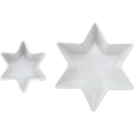 Mikasa Chalk Juego de 2 cuencos de porcelana para servir, 20 x 13 x 6 cm, 10 x 9 x 5 cm, en caja
