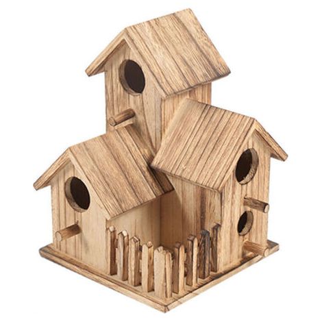Abri de Repos pour Oiseaux, nichoir en Bois pour Oiseaux, abri pour Oiseaux, Support pour Oiseaux, Petite décoration pour Jardin extérieur (20,5 x 15,5 x 15,5 cm Pouces) (1/3)