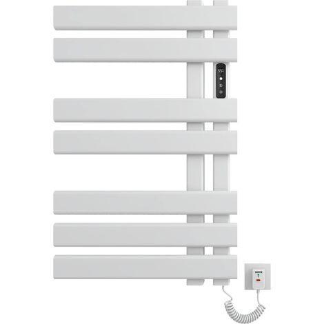 [NEVER USED] Electric Towel Warmer, 720x450mm White, Smart Towel Warmer with Constant Temperature, LED Display, Energy Saving, Adjustable Temperature - White Right (1/4)