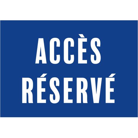 Sticker autocollant "ACCÈS RÉSERVÉ" format A5 (1/3)