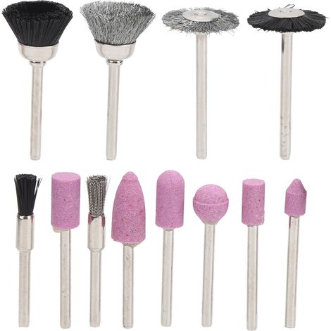 Ortviai Brosse de ponçage pour bois et métal – Lot de 4 disques abrasifs en nylon et corindon rouge pour perceuse ou meuleuse (1/5)
