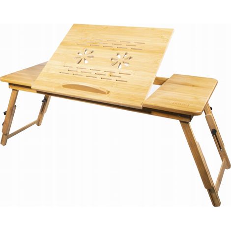 Leobert Table Pliable Bamboo naturel 90 cm largeur (1/3)