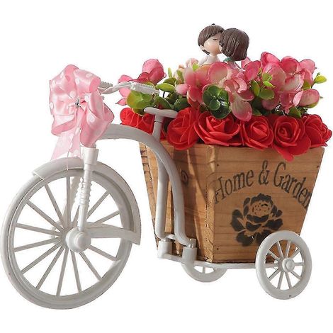 Les pots de fleurs artificiels en forme de tricycle peuvent servir d'ornements pour bonsaï et conviennent aux salons et aux chambres. (1/5)