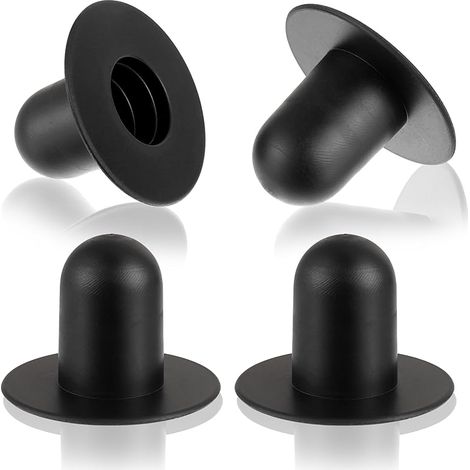 Lot de 4 Bouchons de Piscine, Bouchons d'étanchéité de Piscine, Bouchons de Remplacement pour Pompe de Filtration, compatibles avec Les Pompes de Filtration Intex et Bestway (Noir)