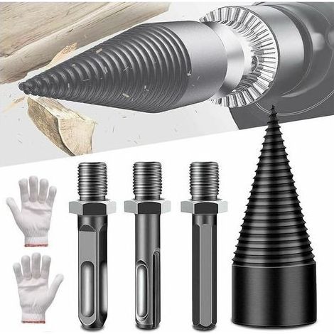 Fendeur de bûches électrique 42mm – Acier au carbone – Pour bois dur comme chêne et noyer – Revêtement titane anti-friction