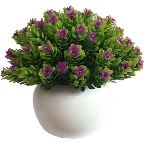 Plante Artificielle Cyprès Semi-Circulaire En Pot - Décoration Intérieure Et Extérieure Durable - Couleur Rose - 1 Pièce (1/5)