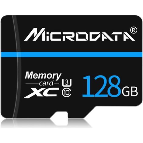 MICRODATA 128GB U3 Blue Line and Black TF (Micro SD) Memory Card (1/5)
