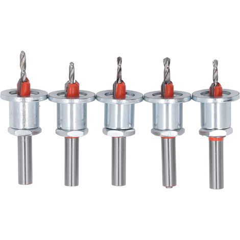 5-teiliges Senkbohrer-Set, verstellbar, mit Koffer, für Holz und Metall, Elektrowerkzeug (1/5)