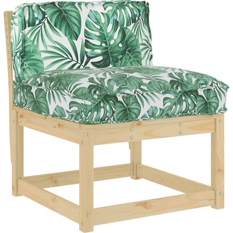 Maison Exclusive - Cuscino Tessuto Oxford Motivo a Foglie 70 x 40 x 12 cm (1/5)