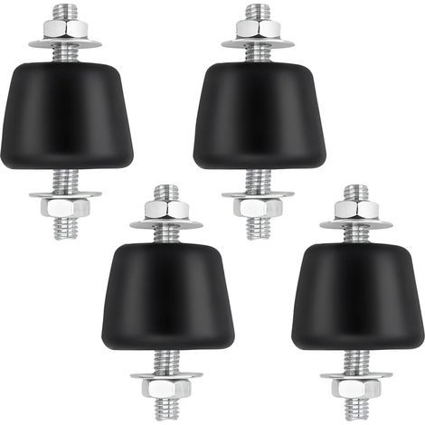 Lot de 4 roulements en caoutchouc Amortisseurs de vibrations M8 pour unité extérieure de climatisation, Pieds anti-vibration en caoutchouc