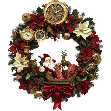 Guirlande 3D Pour Fenêtre - Autocollants Décoratifs De Noël - Pour Vitre Porte Carrelage - 27 x 23 cm - Blanc - 1 Pièce (1/5)