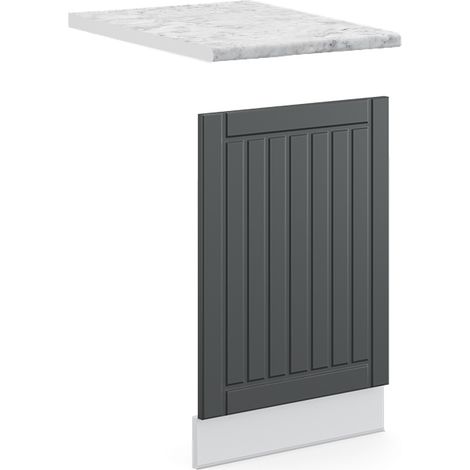 Frontblende Fame-Line, Anthrazit Landhaus, 45 cm , AP Marmor, Vicco (1/5)