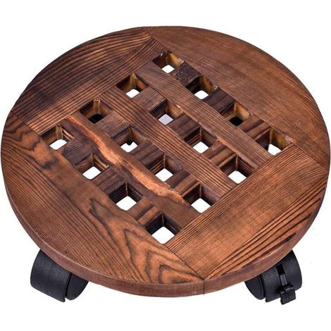Étagère Plante en Bois, Étagère Plante Intérieur, Support pour Plantes, 360 ° Support pour plantes d'intérieur & extérieur de forme ronde, Support Pot de Plante Pour Balcon Terrasse Jardin Bureau (1/5)