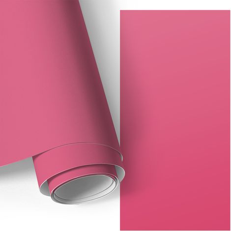 Klebefolie für Möbel - Möbelfolie - Selbstklebefolie - Küche folieren - Schrank folieren - Tischfolie - Energisches Rosa 50x100 cm