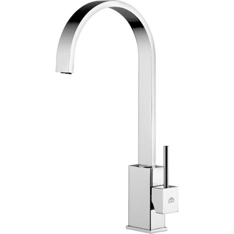 Miscelatore lavello cucina Level con canna orientabile in ottone (1/3)