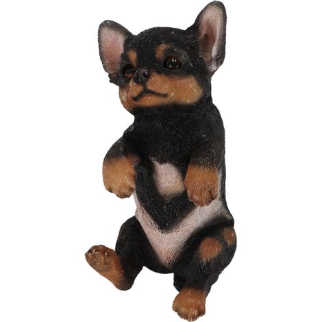 Chien décoratif pour clôture en polyrésine - Chihuahua - H 20,8 cm - Livraison gratuite (1/5)