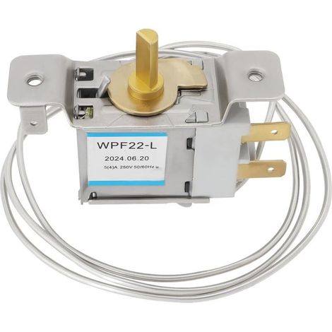 1x Thermostat de Réfrigérateur Congélateur Contrôleur de Température Froide 220V-250V Bornes à 2 Broches Thermostat de Réfrigérateur Congélateur pour Modèle WPF22 WPF22-L (1/5)