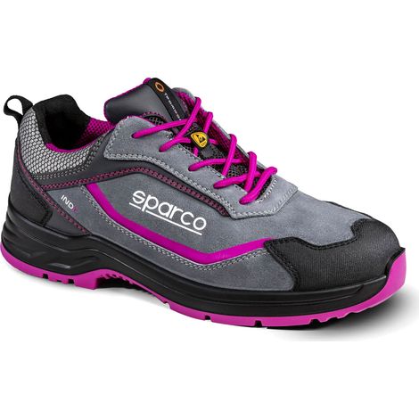 Zapato de Seguridad Sparco 07537GRFU Indy Danica ESD S1PS Gris/Fucsia 41