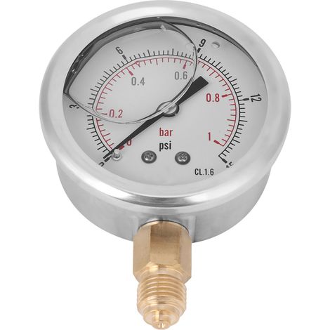Manomètre de pression d'huile radial TS PGG604-1bar 1/4 BSP Y60 pour l'ingénierie mécanique et l'industrie chimique (1/5)