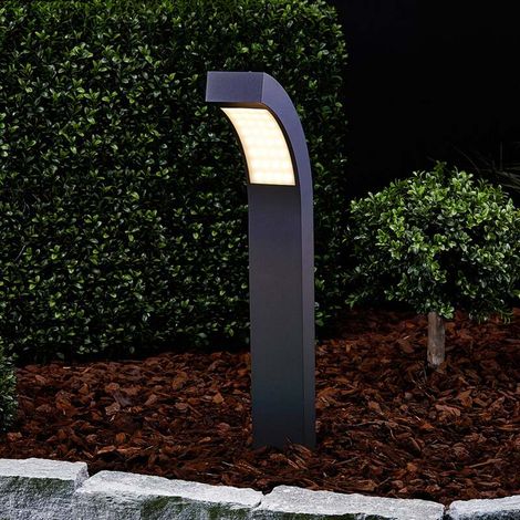 [GEBRAUCHT] Lucande LED Sockelleuchte Gartenleuchte Lennik anthrazit 60cm IP54 4,2W 450lm (1/2)