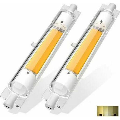 Tube lumineux horizontal à double culot R7S, puissant, à intensité variable et sans scintillement - 118 mm, 220 V, lot de 2 (1/5)