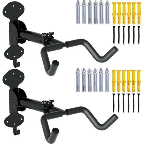 Support Vélo Mural Porte-Vélo Capacité Extensible Support Garage Conception Robuste Economie d'Espace Stockage Horizontal Idéal pour Garage et Maison (1/5)
