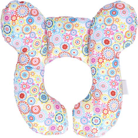 Oreiller de voyage ultra doux en forme de U pour bébé, soutien de la tête et du cou, pour sièges auto (6) (1/5)