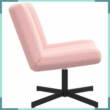 42007336 Chaise pivotante Rose 63 x 75 x 76 cm Peau de mouton (1/5)