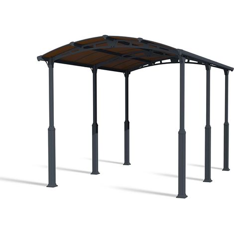 Alpine Carport Kit 5000 RV - Aluminium/Polycarbonate - L507 x W352 x H307 - Grey