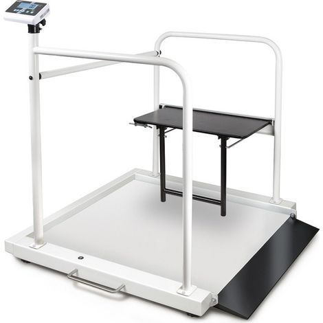 Kern - Jeu de barres d'appui avec siège patient rabattable pour fauteuil roulant - MWA-A04
